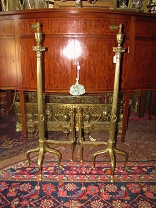 Pair of Brass Andirons